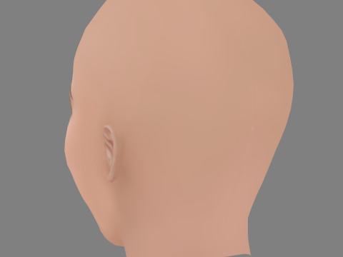 Alicia Silverstone Head - No Hair - Low poly head for game Modelo 3D