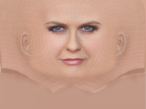 Alicia Silverstone Head - No Hair - Low poly head for game Modelo 3D