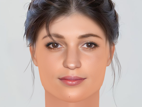 Alicia Vikander Head - No Hair - Low poly head for game 3D मॉडल
