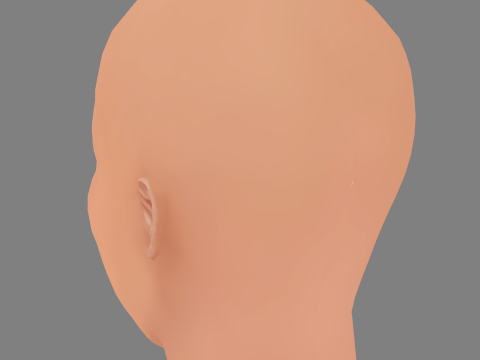 Alicia Vikander Head - No Hair - Low poly head for game 3D Model