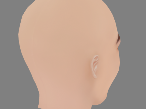 Alisha Newton Head - No Hair - Low poly head for game 3D Model