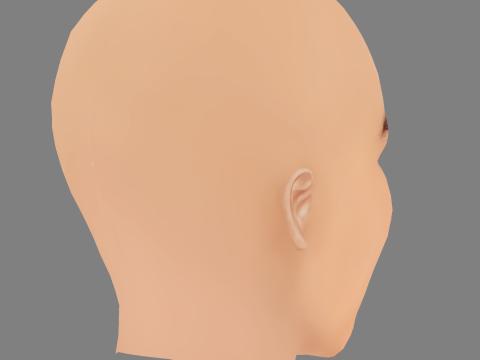 Allison Scagliotti Head - No Hair - Low poly head for game 3D Model