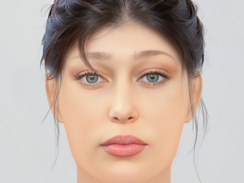 Alycia Debnam-Carey Head - No Hair - Low poly head for game 3Dモデル
