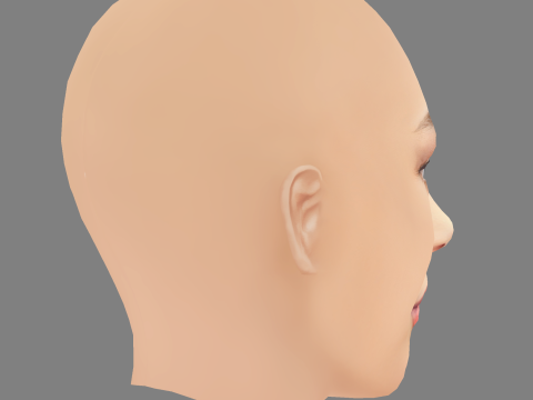Alycia Debnam-Carey Head - No Hair - Low poly head for game 3D Модель