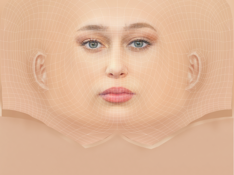 Alycia Debnam-Carey Head - No Hair - Low poly head for game 3D Модель