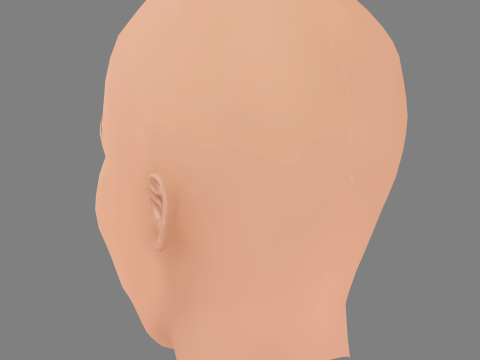 Amanda Crew Head - No Hair - Low poly head for game Model 3D