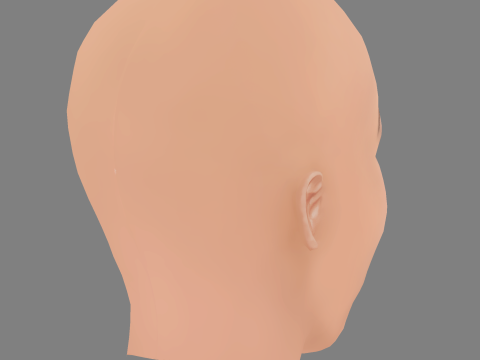 Amanda Crew Head - No Hair - Low poly head for game Model 3D