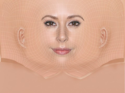 Amanda Crew Head - No Hair - Low poly head for game Model 3D