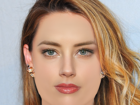 Amber Heard Head - No Hair - Low poly head for game 3D Model