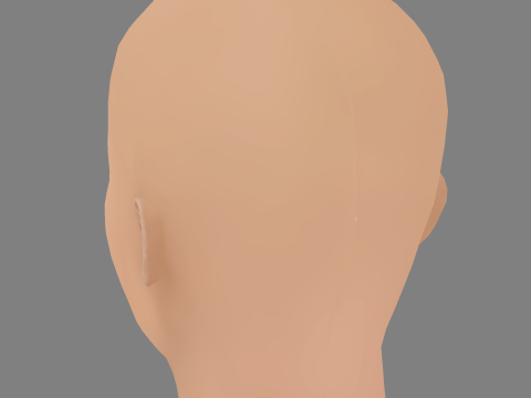 Amber Heard Head - No Hair - Low poly head for game 3D 모델