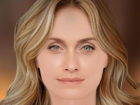 Amber Valletta Head - No Hair - Low poly head for game 3D मॉडल