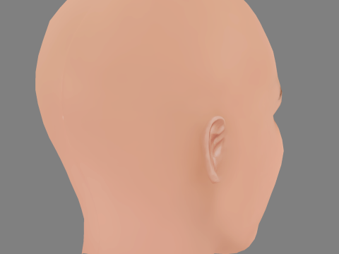 Amber Valletta Head - No Hair - Low poly head for game 3D मॉडल