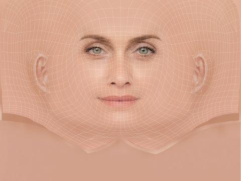 Amber Valletta Head - No Hair - Low poly head for game 3D मॉडल