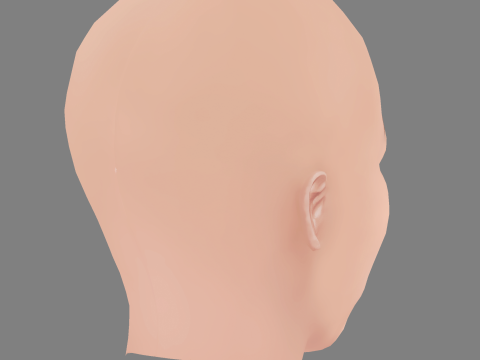 Ana de Armas Head - No Hair - Low poly head for game Model 3D