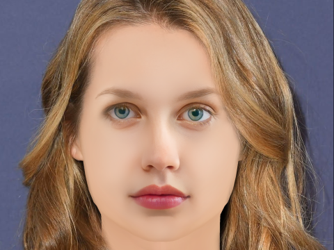 Angourie Rice Head - No Hair - Low poly head for game 3D Model