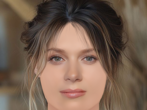 Anna Friel Head - No Hair - Low poly head for game 3D Model