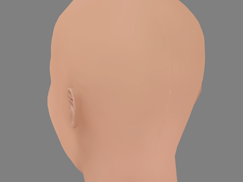 Anna Friel Head - No Hair - Low poly head for game 3D Model