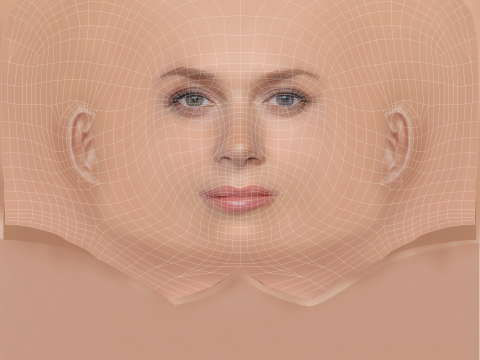 Anna Friel Head - No Hair - Low poly head for game 3D Model