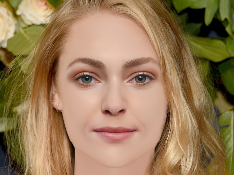 AnnaSophia Robb Head - No Hair - Low poly head for game Modelo 3D