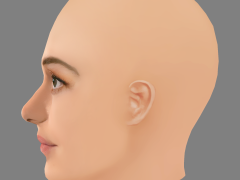 Anya Chalotra Head - No Hair - Low poly head for game 3D 模型