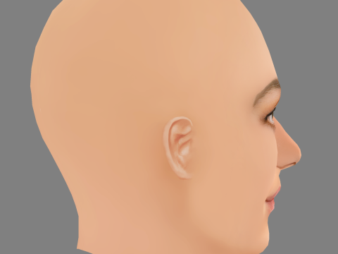Anya Chalotra Head - No Hair - Low poly head for game 3D 模型