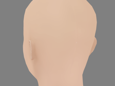 Audrey Hepburn Head - No Hair - Low poly head for game Model 3D