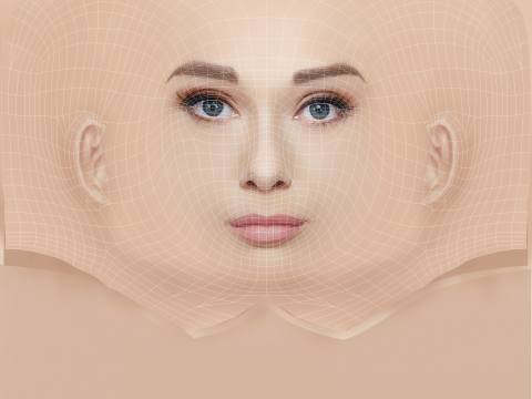 Audrey Hepburn Head - No Hair - Low poly head for game Model 3D
