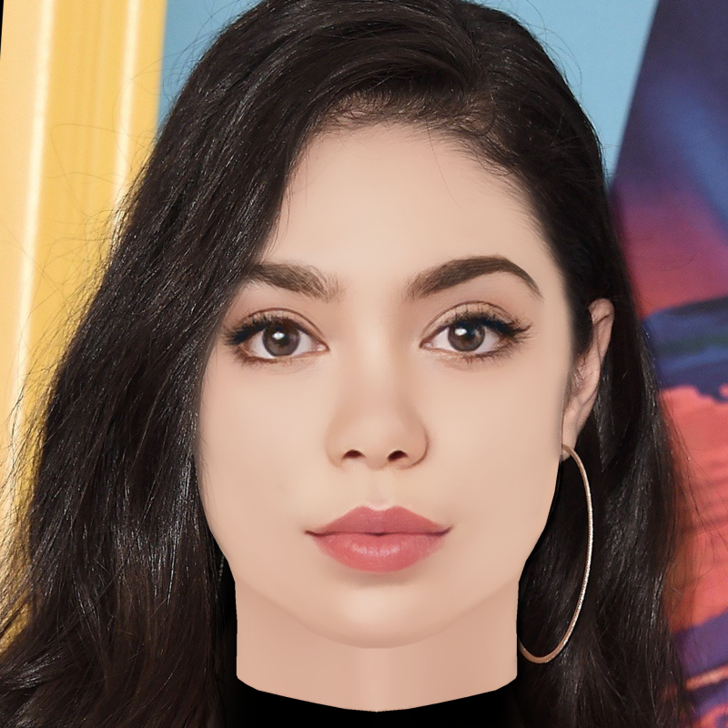 Aulii Cravalho Head - No Hair - Low poly head for game 3D Model .c4d .max .obj .3ds .fbx .stl .blend