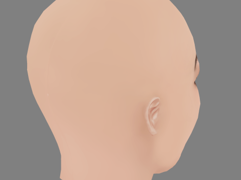 Aulii Cravalho Head - No Hair - Low poly head for game 3D Model