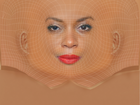 Aunjanue Ellis Head - No Hair - Low poly head for game 3D 모델
