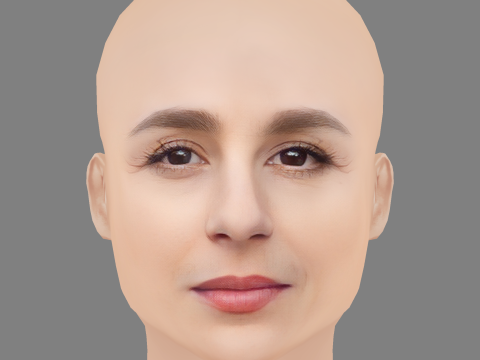 Aya Cash Head - No Hair - Low poly head for game 3D Model