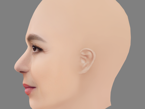 Aya Cash Head - No Hair - Low poly head for game 3D Model