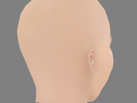 Aya Cash Head - No Hair - Low poly head for game 3D Model