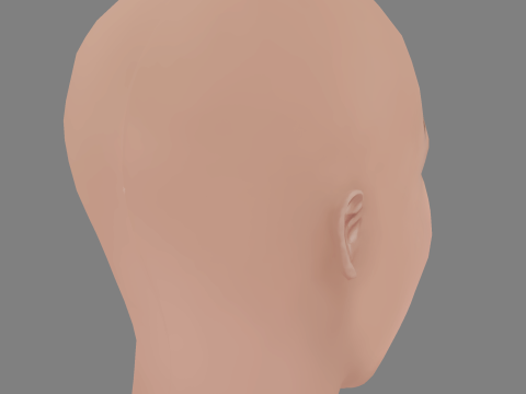 Beth Behrs Head - No Hair - Low poly head for game 3D 모델