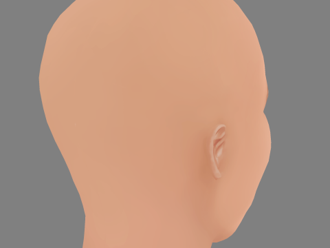 Beth Riesgraf Head - No Hair - Low poly head for game Modèle 3D