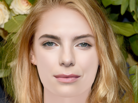 Betty Gilpin Head - No Hair - Low poly head for game 3Dモデル