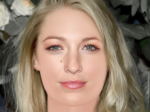 Blake Lively Head - No Hair - Low poly head for game 3D Model