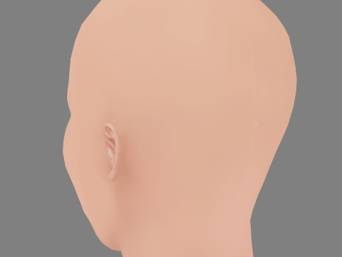 Blake Lively Head - No Hair - Low poly head for game Modelo 3D