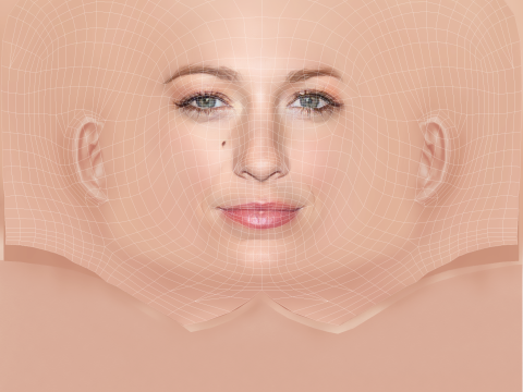 Blake Lively Head - No Hair - Low poly head for game Modelo 3D
