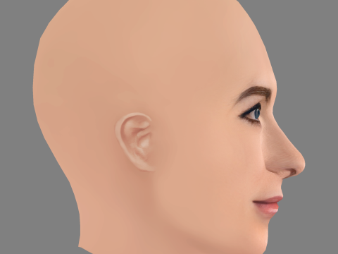 Bridget Regan Head - No Hair - Low poly head for game 3D मॉडल