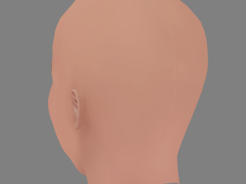 Brie Larson Head - No Hair - Low poly head for game 3D Модель