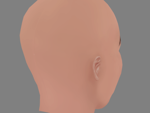 Brie Larson Head - No Hair - Low poly head for game 3D Модель