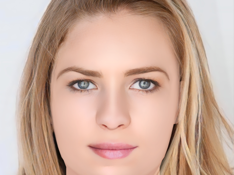 Britt Robertson Head - No Hair - Low poly head for game 3D Model