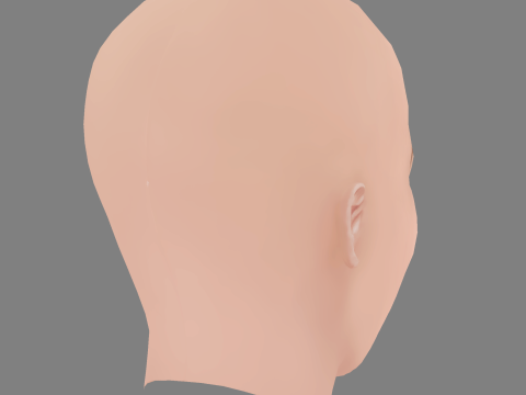 Britt Robertson Head - No Hair - Low poly head for game 3D 模型