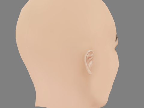Cailee Spaeny Head - No Hair - Low poly head for game 3D Model