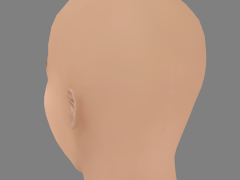Camila Mendes Head - No Hair - Low poly head for game 3D Model