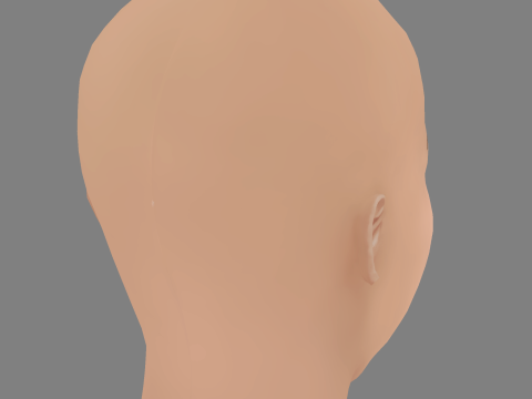 Camila Mendes Head - No Hair - Low poly head for game 3D Model