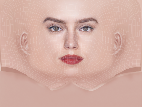 Daisy Ridley Head - No Hair - Low poly head for game Modèle 3D
