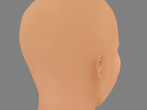 Ella Balinska Head - No Hair - Low poly head for game Modelo 3D