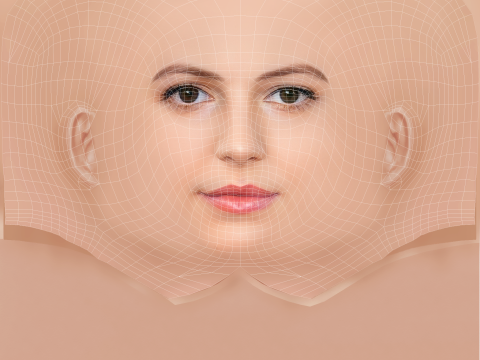 Ella Hunt Head - No Hair - Low poly head for game 3D Model